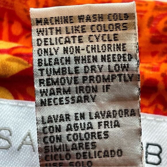 Sag Harbor Women's Sleeveless Maxi Dress Wrap Bodice Orange/Red Floral 12P - Picture 5 of 13